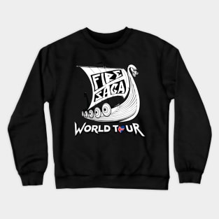 Fire Saga World Tour T-Shirt - Black Crewneck Sweatshirt